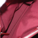 Christian Dior Lady Dior Canage Hand Bag Patent leather Red Silver Auth 189337-17