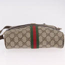 GUCCI GG Supreme Web Sherry Line Shoulder Bag PVC Beige Red 010 378 Auth 189338-11