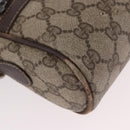 GUCCI GG Supreme Web Sherry Line Shoulder Bag PVC Beige Red 010 378 Auth 189338-12