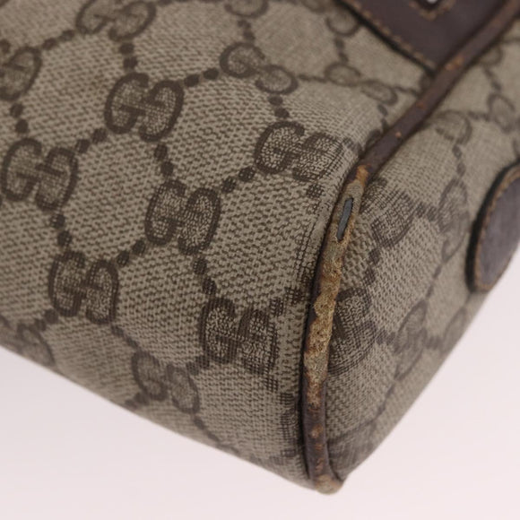 GUCCI GG Supreme Web Sherry Line Shoulder Bag PVC Beige Red 010 378 Auth 189338
