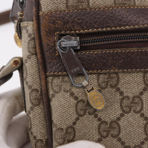 GUCCI GG Supreme Web Sherry Line Shoulder Bag PVC Beige Red 010 378 Auth 189338