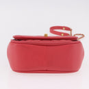 CHANEL Chevron V Stitch Top Handle Bag Lamb Skin 2way Pink CC Auth 189342SAM-12