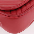 CHANEL Chevron V Stitch Top Handle Bag Lamb Skin 2way Pink CC Auth 189342SAM-13