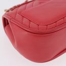 CHANEL Chevron V Stitch Top Handle Bag Lamb Skin 2way Pink CC Auth 189342SAM-15