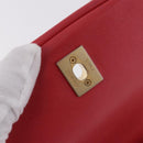 CHANEL Chevron V Stitch Top Handle Bag Lamb Skin 2way Pink CC Auth 189342SAM-21