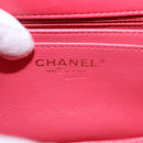 CHANEL Chevron V Stitch Top Handle Bag Lamb Skin 2way Pink CC Auth 189342SAM-22