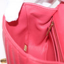CHANEL Chevron V Stitch Top Handle Bag Lamb Skin 2way Pink CC Auth 189342SAM-25