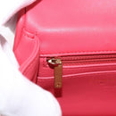 CHANEL Chevron V Stitch Top Handle Bag Lamb Skin 2way Pink CC Auth 189342SAM-26