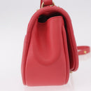 CHANEL Chevron V Stitch Top Handle Bag Lamb Skin 2way Pink CC Auth 189342SAM-5