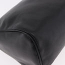 LOEWE Anagram Clutch Bag Leather Black Gold Auth 189343A-14