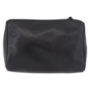 LOEWE Anagram Clutch Bag Leather Black Gold Auth 189343A-2