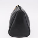 LOEWE Anagram Clutch Bag Leather Black Gold Auth 189343A-3