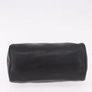 LOEWE Anagram Clutch Bag Leather Black Gold Auth 189343A-6