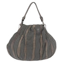 PRADA Shoulder Bag Nylon Green Silver Auth 189344A-1
