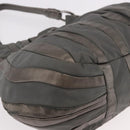 PRADA Shoulder Bag Nylon Green Silver Auth 189344A-9