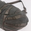 PRADA Shoulder Bag Nylon Green Silver Auth 189344A-14