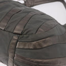 PRADA Shoulder Bag Nylon Green Silver Auth 189344A-16