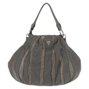 PRADA Shoulder Bag Nylon Green Silver Auth 189344A-13