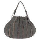 PRADA Shoulder Bag Nylon Green Silver Auth 189344A-2