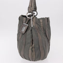 PRADA Shoulder Bag Nylon Green Silver Auth 189344A-4