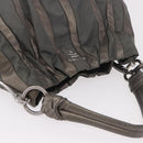 PRADA Shoulder Bag Nylon Green Silver Auth 189344A-6