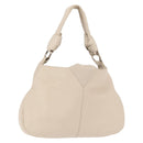 LOEWE Shoulder Bag Leather Ivory Gold Auth 189347A-1