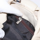 LOEWE Shoulder Bag Leather Ivory Gold Auth 189347A-21