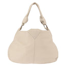 LOEWE Shoulder Bag Leather Ivory Gold Auth 189347A-2
