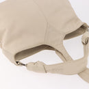 LOEWE Shoulder Bag Leather Ivory Gold Auth 189347A-6