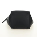CELINE Big bag Small Hand Bag Leather Black Silver Auth 189349SAM-5
