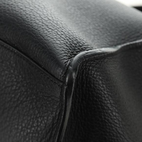 CELINE Big bag Small Hand Bag Leather Black Silver Auth 189349SAM