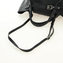CELINE Big bag Small Hand Bag Leather Black Silver Auth 189349SAM-8