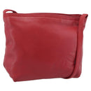 LOEWE Anagram Shoulder Bag Leather Red Auth 189350-1