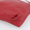 LOEWE Anagram Shoulder Bag Leather Red Auth 189350-9