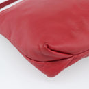LOEWE Anagram Shoulder Bag Leather Red Auth 189350-14