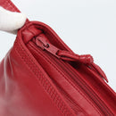LOEWE Anagram Shoulder Bag Leather Red Auth 189350-10