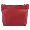 LOEWE Anagram Shoulder Bag Leather Red Auth 189350-13