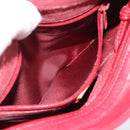 LOEWE Anagram Shoulder Bag Leather Red Auth 189350-20