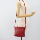LOEWE Anagram Shoulder Bag Leather Red Auth 189350-21