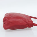 LOEWE Anagram Shoulder Bag Leather Red Auth 189350-4