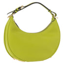 FENDI Shoulder Bag Leather LIme Green Gold Auth 189355SAM-1