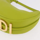 FENDI Shoulder Bag Leather LIme Green Gold Auth 189355SAM-15