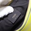 FENDI Shoulder Bag Leather LIme Green Gold Auth 189355SAM-18