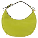 FENDI Shoulder Bag Leather LIme Green Gold Auth 189355SAM-13