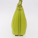 FENDI Shoulder Bag Leather LIme Green Gold Auth 189355SAM-4