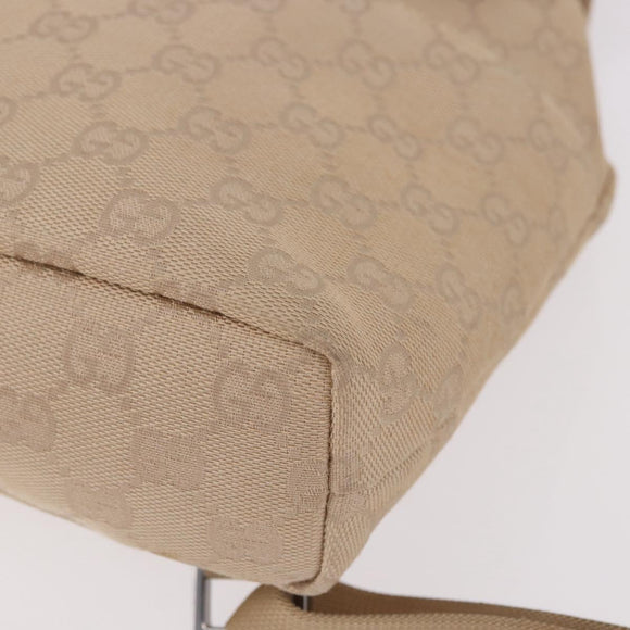 GUCCI GG Canvas Backpack Beige Silver 003 0242 Auth 189357A