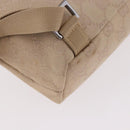 GUCCI GG Canvas Backpack Beige Silver 003 0242 Auth 189357A-9