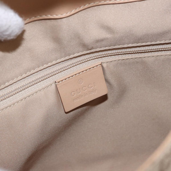 GUCCI GG Canvas Backpack Beige Silver 003 0242 Auth 189357A