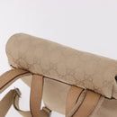 GUCCI GG Canvas Backpack Beige Silver 003 0242 Auth 189357A-6