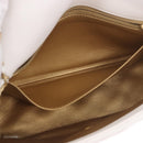 CHANEL Matelasse Chain Shoulder Bag Lamb Skin White Gold CC Auth 189358SAM-29